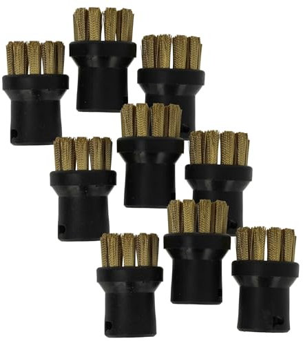 vhbw 9x Rundbürste kompatibel mit Kärcher SC 4 EASYFIX YELLOW, SC 4 EASYFIX PREMIUM YELLOW Dampfreiniger - Dampfbürste
