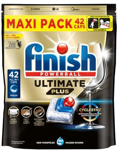 Finish Ultimate Plus Fresh Spülmaschinen Caps (1 x 42 Caps)