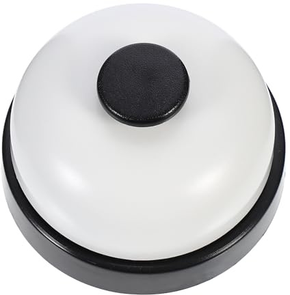 Zerodeko Campanello da Tavolo in Acciaio Inossidabile Nero Suono Chiaro e Forte, Pratico da Usare per Cucine e Bar, per Famiglie e Amici