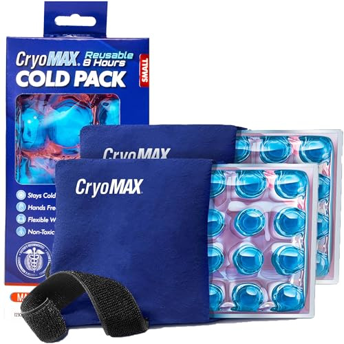 CryoMAX Cold Pack, Reusable, 8 Hour Cold Therapy Ice Pack, Small, 6x 6 (Pack of 2)