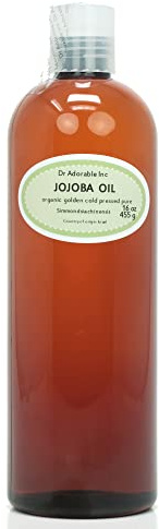 Dr Adorable - 16 oz - Jojoba Oil Golden - 100% Pure Natural Unrefined Organic Cold Pressed