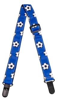 Book Bag Buddies Clip-On Shoulder Strap - Multiple Designs (Football Blue)