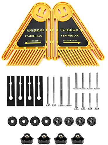 QWORK® Set di Feather Board Multiuso, Accessori per Banco Fresa per Legno
