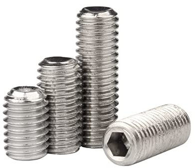 MOOPW Douille Hexagonale Vis de pression - M3.5 x 3mm 40 Pièces Point de tasse Hexagone Vis sans tête Boutons Allen Acier inoxydable 304