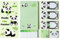550 Blätter Panda Haftnotizen Set Panda Shaped Paper Clips Neuheit Selbstklebende Haftnotizen Schreiben Memo Pads für Kinder Home Office Schulbedarf Seite Marker Geschenk für Lehrer Schüler