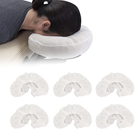 Housses d'Appui-tête Jetables en U, 50 Pièces en Non-Tissé pour Table de Massage, Protection Hygénique pour Salon de Beauté et Spa