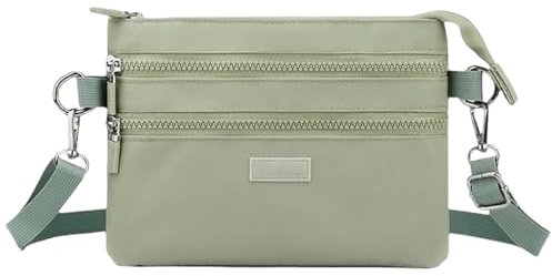 FAVORTALK Tasche Damen Umhängetasche Vintage Mode Schultertaschen Handtasche mit Reißverschluss Handytaschen mit Breitem Schultergurt,B02711