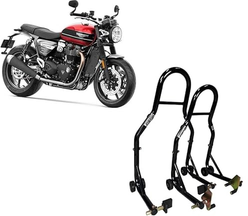 Coppia cavalletti alza ruota gomma alzamoto per alzare sollevare gomma ruota anteriore e posteriore compatibile con Triumph Speed Twin 900 1200