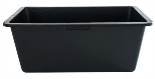 PEEWIT Kastra Contenitore per vasi da fiori in plastica rettangolare da 60 l nero grande secchio da costruzione