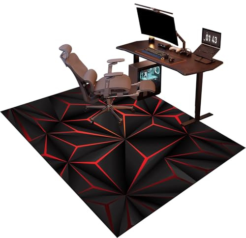 Cevgubn Alfombra Silla Gaming Antideslizante Alfombrilla para Silla de Oficina Gaming, Protector Suelo Silla Ruedas, Alfombrilla de Protección para Suelos Duros, Tapete Protector de Suelo 80 x 120 cm