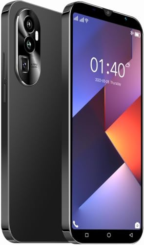 QrZrQ Unlocked Smartphone Barato, Pantalla de 5,0 Pulgadas 16GB ROM 3G Network Teléfono con Doble SIM y Doble Cámara (Rino10-Black)