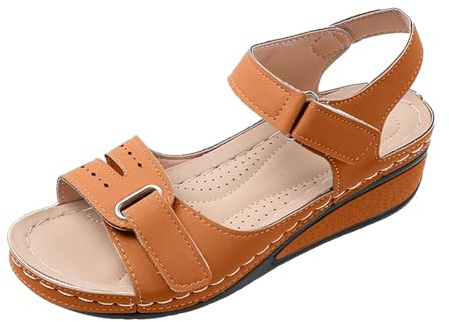 Sandali da yoga da donna con separatori per le dita dei piedi, sandali da donna con plateau anti apertura, sandali piatti estivi da passeggio con infradito ortotiche, sandali a punta chiusa, da donna