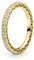 PANDORA Funkeln und Herzen Ring aus 14 Karat vergoldeter Metalllegierung mit Zirkonia - kombinierbar mit Schmuck Signature Kollektion - Größe: 54