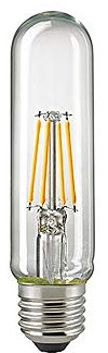 SIGOR LED Filamentlampe RÖHRE T32, 230V, Ø 3.2cm / L 12.7cm, E27, 4.5W, 2700K 470lm 300°, dimmbar, Klar