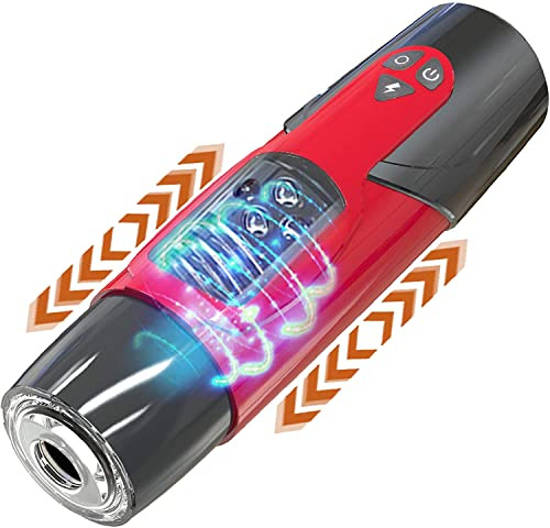 Sumeber Masturbatore elettrico Cup Vivavoce con 10 modalità Funzione telescopica e Masturbatore maschile automatico rotante Stimolatore del pene Giocattolo del sesso della figa