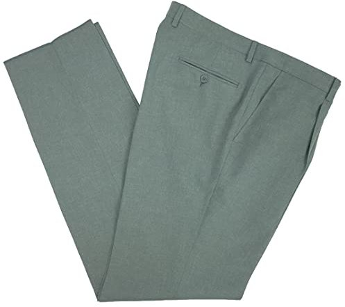 N+1 - Klassische Herrenhose aus frischer Wolle mit hohem Pferd und breitem Bein, elegant, gerade Tasche, für den Sommer, Verino, 54