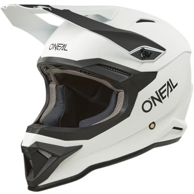 O'NEAL | Motocross-Helm | MX Enduro Motorrad | ABS-Schale, Lüftungsöffnungen für optimale Belüftung und Kühlung | 1SRS Helmet SOLID V.24 | Erwachsene | Weiß | Größe XL