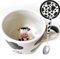 Arawat Kuh Tasse Geschenk 3d Tier Tasse Lustige Kaffeetasse 350 ml Teetasse mit Löffel & Untersetzer Keramik Kaffeebecher Geburtstagsgeschenk für Frauen Oma Tante Cute Kaffee Tee Tasse mit Kuh Innen