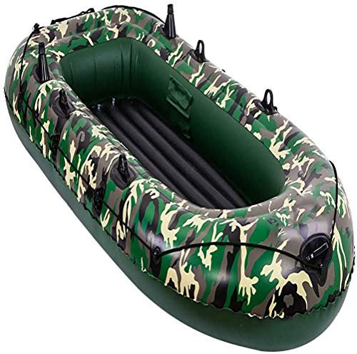 NOALED Aufblasbares Boot, verdicktes Outdoor-Wassersport-4-Personen-Schlauchboot-Angelboot-Set, maximales Gewicht 300 kg