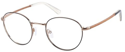 Botaniq Rund Edelstahl Brillen in Gold für Unisex, Brille mit Sehstärke, optional mit Sonnenbrillen tönung oder Blaulichtfilter (Modell BIO-1009-204)
