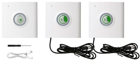 Pumwoy Drahtlose Gegensprechanlage Voice Intercom Doorbell, 200m Kabellose Gegensprechanlage Intelligente Sprach-Gegensprechanlage, Elektronische Türklingel Wireless Intercomunicador für Zuhause, Büro