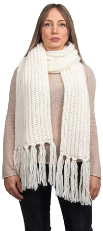 DALLE PIANE CASHMERE Sciarpa Donna Misto Alpaca - Bianco