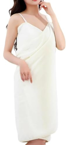 JIAHG Damen Saunakilt Frauen Badetuch Bademantel Duschtuch Spa Strand Schwimmen Weich Saugfähig Handtuch Saunahandtuch Saunatuch Saunarock Saunasarong (Weiß，70 * 170CM)