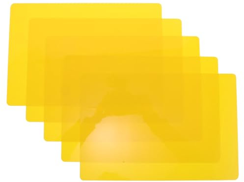 ULTECHNOVO 5 Placas Mezcladoras de Tinta para Serigrafía y Grabado, Almohadilla Niveladora de Tinta de Plástico Resistente 28x19 Cm para Impresión en Bloque, Herramienta Portátil