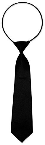 Autiga Kinderkrawatte Krawatte Kinder Jungen Gummiband gebunden dehnbar Konfirmation Taufe, Schwarz, unisize