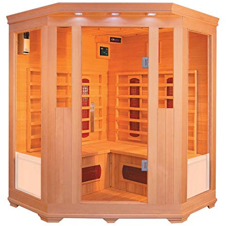 XXL Luxus LED Infrarotsauna Infrarotkabine-Wärmekabine Sauna + Radio USB MP3 Lieferung per Spedition