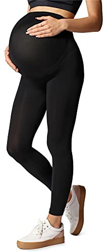 Be Mammy Umstandsleggings BE-1123 (Schwarz, L-XL)