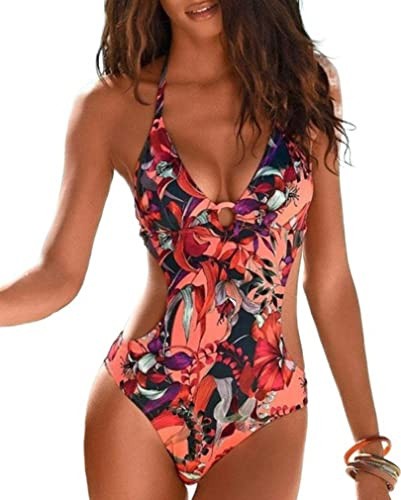 Conjuntos de Bikinis Traje De Baño Rayas de Una Pieza Bañador para Mujer Push Up Bikini Bañador Talla Extra Grande Relleno Suave Extraíble Sin Aros Ropa de Baño Mujer