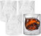 NAROSEBE 4 Schnapsgläser Set 150 ml Tequila Gläser mit 3D-Relief-Faust-Form im Inneren Transparent Vodka Gläser Whiskyglas Stamperlgläser für Schnaps, Jägermeister, Korn