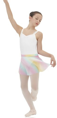 lace & tulles Ballettkleidung Mädchen, Bequeme Tanzkleidung für Mädchen, Atmungsaktiver Ballettrock, Ballettrock für Mädchen, Weich, bequem Größen 4–12 Jahre, Schwar | Regenbogen - 10 Jahre - 12 Jahre