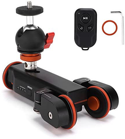 Carrello Carrello con Cursore Elettrico Motorizzato L4XBC per Telecamera Carrello Automatico Video a 3 Ruote per Cursore Motorizzato per Telecamera