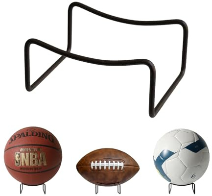 Soporte de pie de metal para baloncesto, bolos, fútbol, voleibol, rugby y otras pelotas firmadas