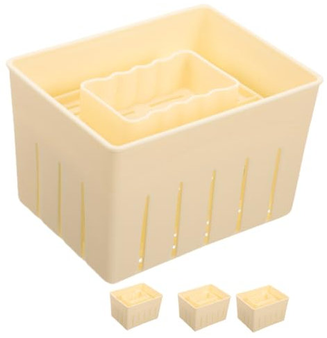 LOPUNER 4pezzi Stampo Per Tofu Press Mould Da Utensile Compatto Per Tofu e Formaggi Casa Facile Da Usare Per Esperimenti Gastronomici