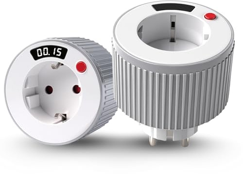 Jadeshay Temporizador Enchufe,1 Minuto a 24 Horas Temporizador Cuenta Regresiva Rotación del Giratorio de Engranajes Operación Digital Pantalla 3680W para Electrodomésticos,Ahorrar Energía y Dinero