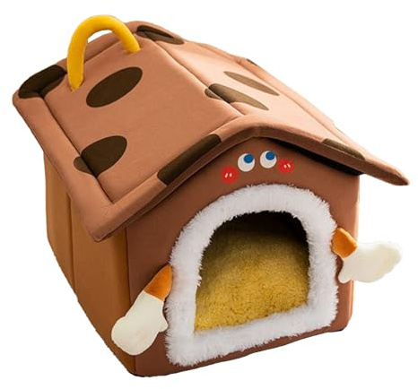 Caverne pour Chat | Caverne Douce Et Chaude pour Animal De Compagnie Fermée | Nid d'animal De Compagnie pour Temps Froid - pour Intérieur Hiver Noël Chambre Salon Chiens Chats Petits Animaux