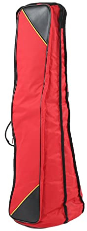 POENVFPO Case de Trombón de Vida Larga Tenor Tenor Oxford Tela Concierto con Transporte para Transporte Instrumentos Simples (Rojo)