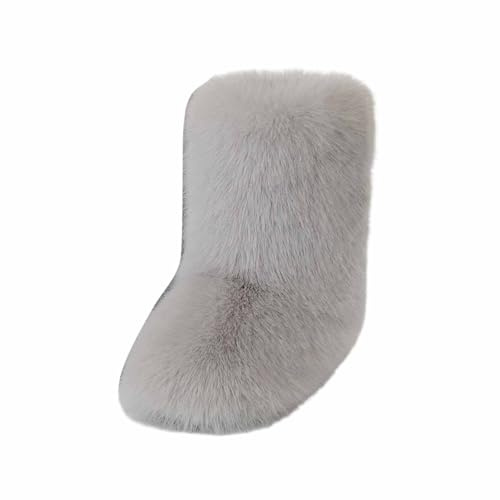 Stivaletti Donna Platform Anfibi Pelle Stivali Imbottiti da con Tacco Pelosi Scarpe Invernali Bambina Barefoot