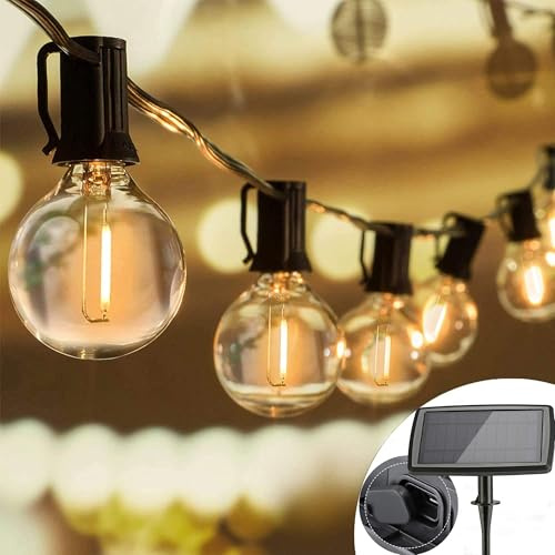 Joomer Guirlande Solaire Exterieur Jardin 15.6M 25+2 G40 LED Ampoule