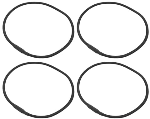 minkissy Set 4 Fasce Elastiche Antivibrazione in Gomma per Supporto Microfono a Condensatore, Accessori Ricambio per Studio di Registrazione e Allenamento Musicale, Nero