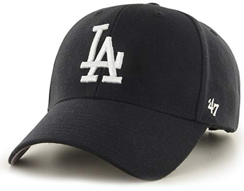 '47 Brand Los Angeles LA Dodgers MVP Hat Cap Velcro-back Adjustable Black/White
