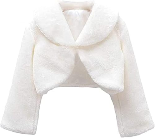 Diseño de flores y diseño de flores de pelo sintético de equitación para niña de color marfil de manga larga boleros/Toreras/chaqueta de hípica para niños