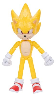 Sonic 3 Movie - Action Figure di SuperSonic 13 cm - Personaggio Articolato con 22 Punti di articolazione - Ispirato al Film di Sonic 3 - Perfetto per Collezionisti e Appassionati