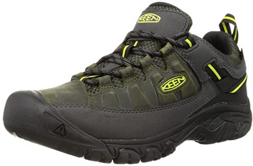 KEEN Men's Targhee 3 Waterproof Hiking Shoe, Forest Night Evening Primrose, 8 UK