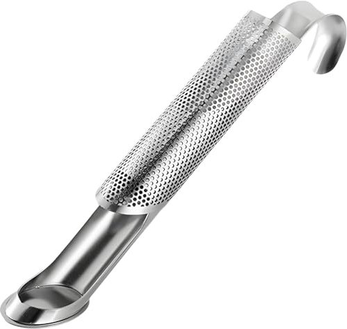 HUFFA Infusor de té de Metal, Infusor de té de Tubo de Acero Inoxidable, coladores de té con Mango Curvado for una Sola Taza de té Suelto (Color : 1PC)
