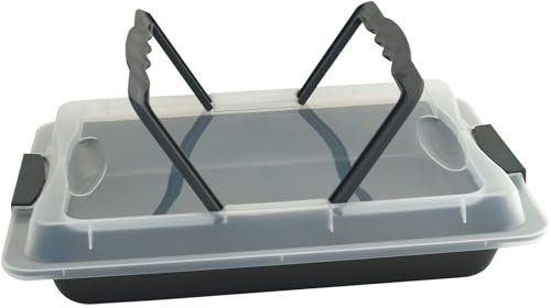 Deski Backblech mit Transportdeckel antihaftbeschichtet 42 x 29,5 cm