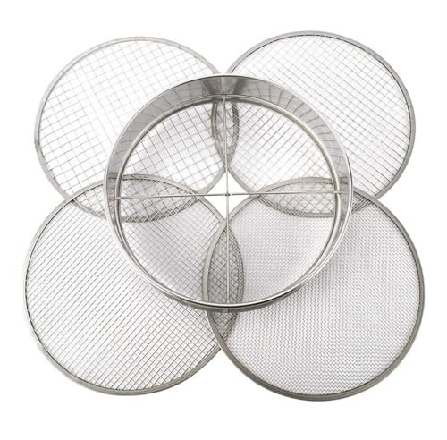Jordfilter Trädgårdskruknät Siktpanna - Rostfritt stål Mix Jordfilter 4 Sikt Mesh Filter (1/8In, 1/4In, 3/8In, Och 1/2In) trädgårdsredskap